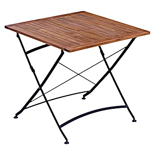 Sunfun Moni Mesa de balcón (L x An x Al: 75 x 75 x 75 cm, Acacia, Abatible, Cuadrado, Natural)
