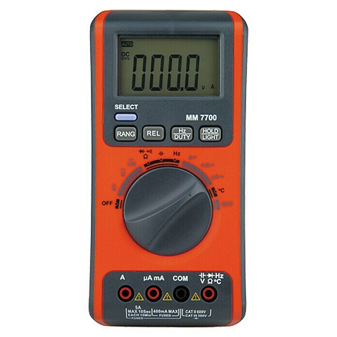 Profi Depot Digital-Multimeter MM 7700Messbereich Wechselspannung: 0,1 mV - 300 V Front View