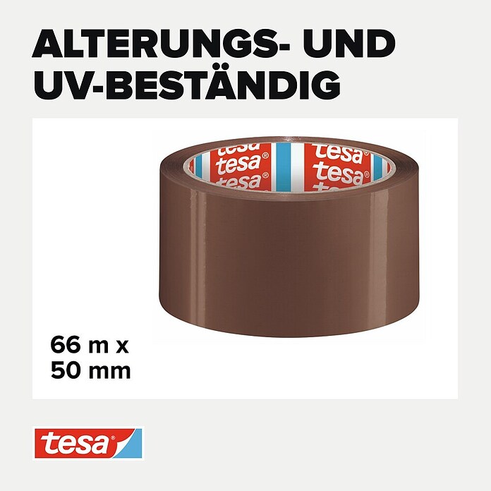 tesa Pack Paketklebeband Perfect & Strong (Braun, 66 m x 50 mm)