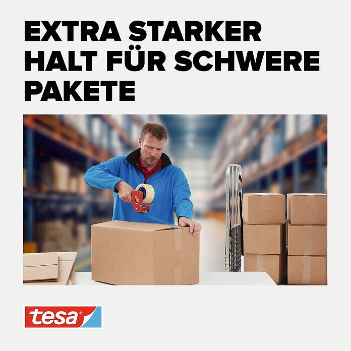 Tesa Pack Paketklebeband Perfect & Strong (Transparent, 66 m x 50 mm)