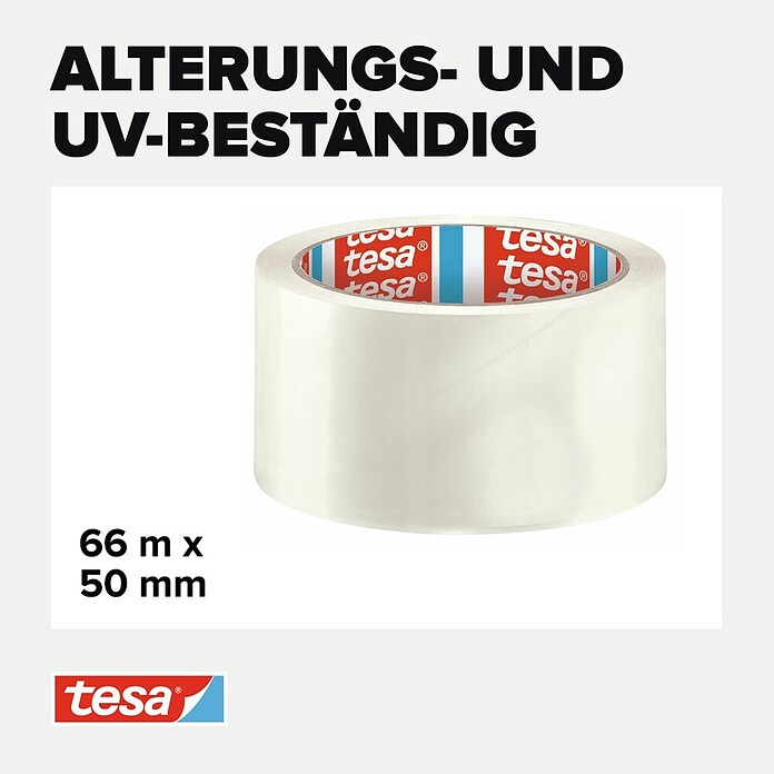 Tesa Pack Paketklebeband Perfect & Strong (Transparent, 66 m x 50 mm)