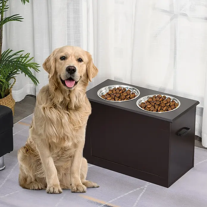 PawHut Napf Espresso 60L x 30B x 41H cm - 