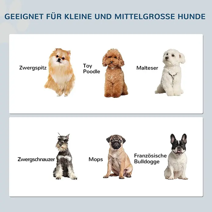 PawHut Futternapf Grau 44L x 24B x 15H cm - 