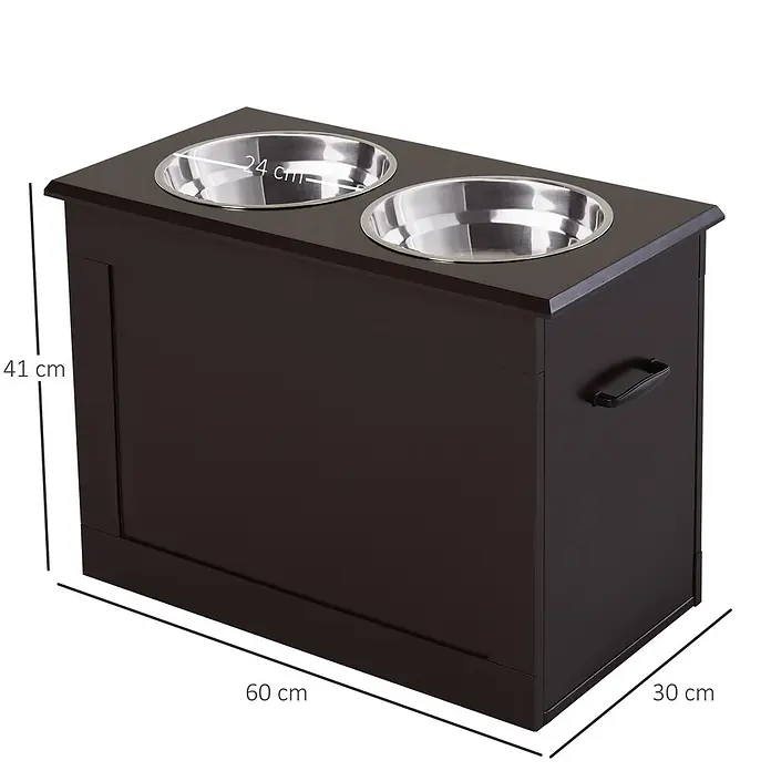 PawHut Napf Espresso 60L x 30B x 41H cm - 