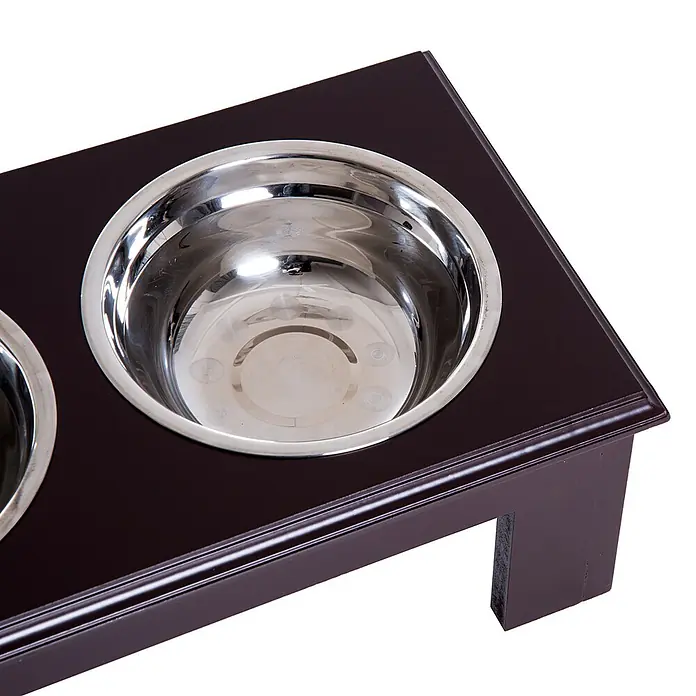 PawHut Futternapf Espresso 44L x 24B x 15H cm - 
