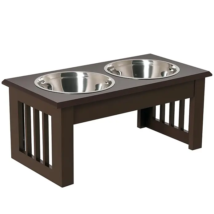 PawHut Futternapf Espresso 44L x 24B x 15H cm - 
