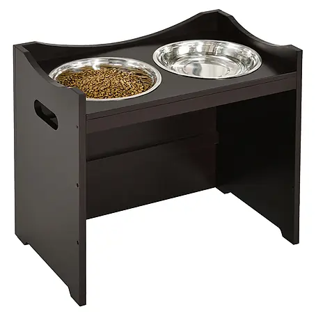 PawHut Futterstation Kaffee L54 × B31,5 × H47 cm