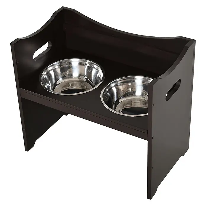 PawHut Futterstation Kaffee L54 × B31,5 × H47 cm - 