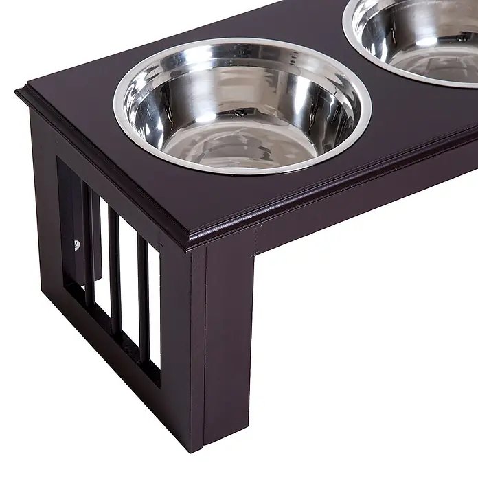 PawHut Futternapf Espresso 58,4L x 30,5B x 25,4H cm - 