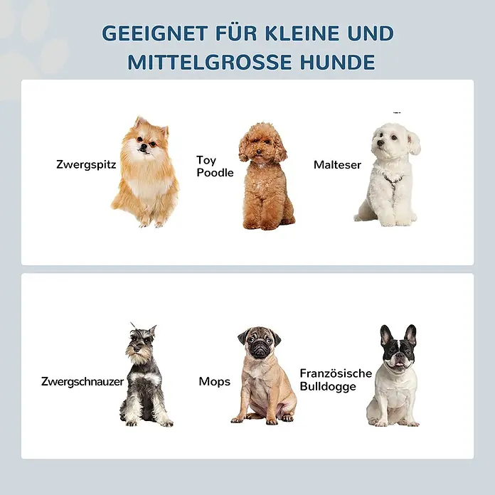 PawHut Futternapf Weiß 44L x 24B x 15H cm - 