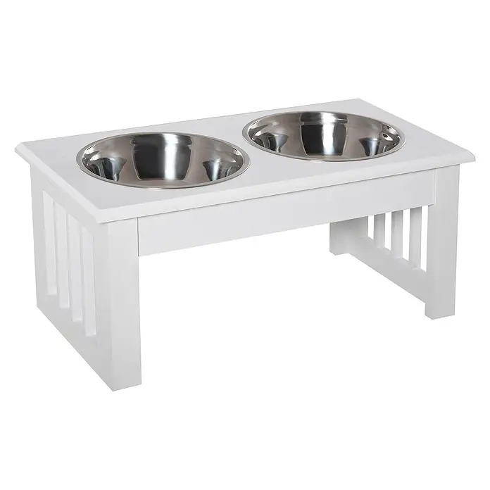PawHut Futternapf Weiß 44L x 24B x 15H cm - 