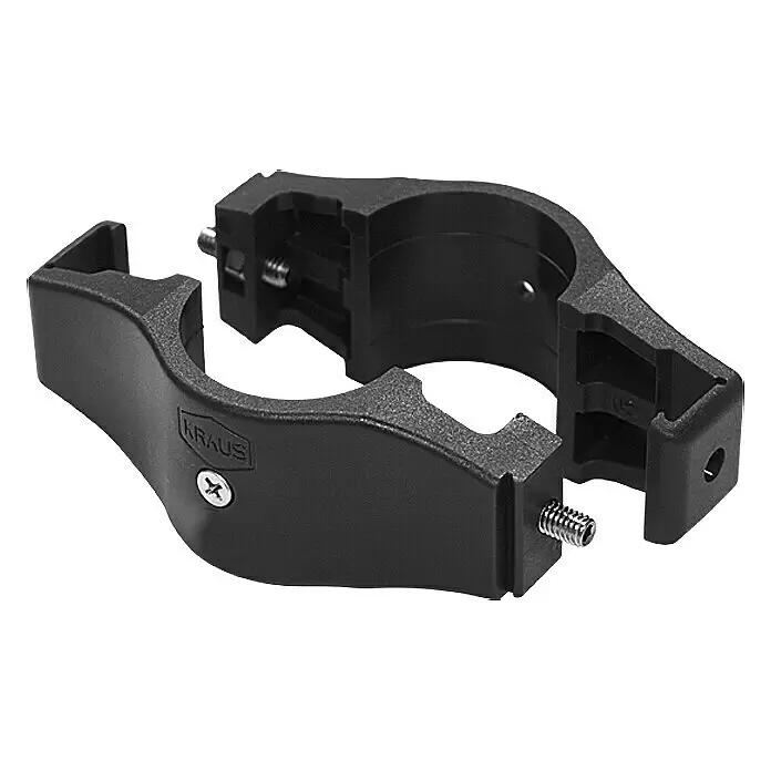 Kraus Universalschelle 2-Fach - Schwarz, Durchmesser: 42 mm - Vorderansicht