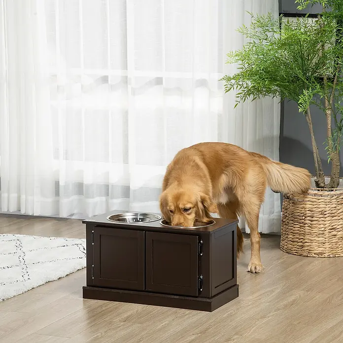 PawHut Hundenapf Kaffee 60L x 30B x 34H cm - 