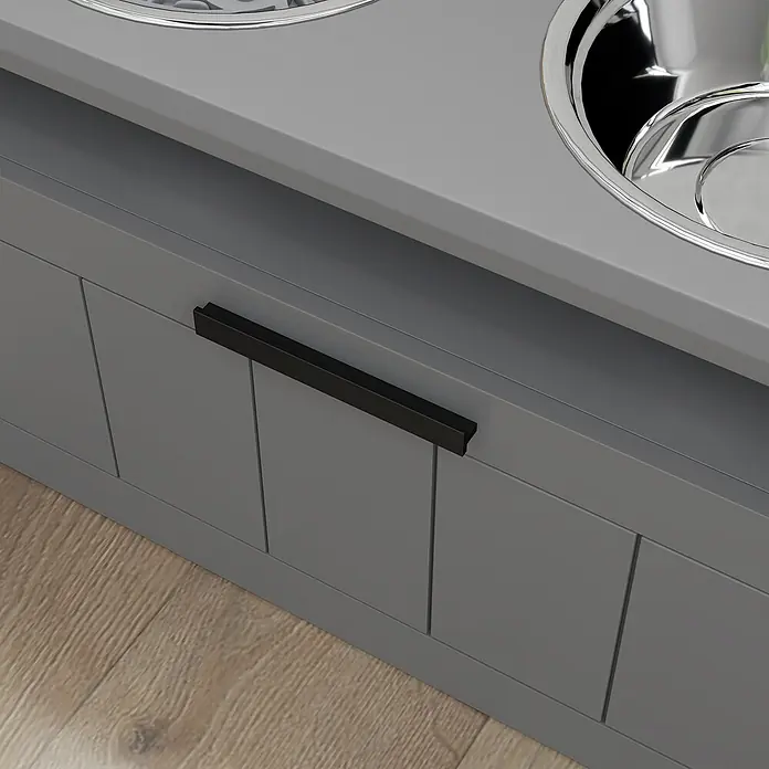 PawHut Futterstation Grau 60L x 30B x 35H cm - 