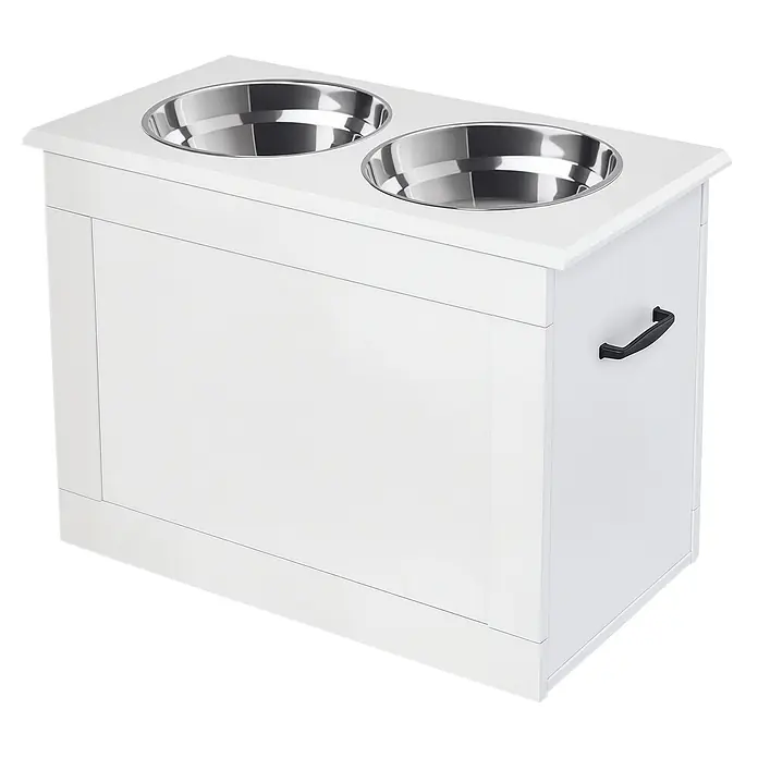 PawHut Napf Weiß 60L x 30B x 41H cm - 