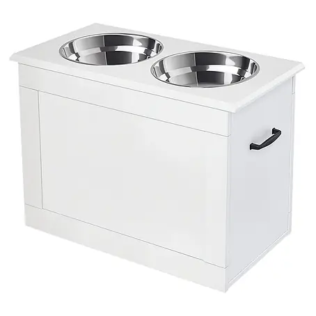 PawHut Napf Weiß 60L x 30B x 41H cm