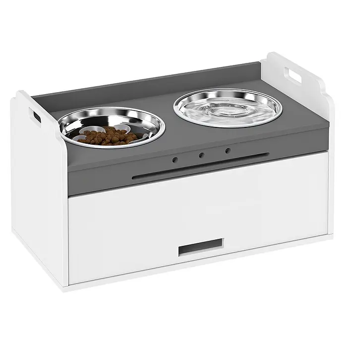 PawHut Hundenapf Weiß 60L x 30B x 35,5H cm - 