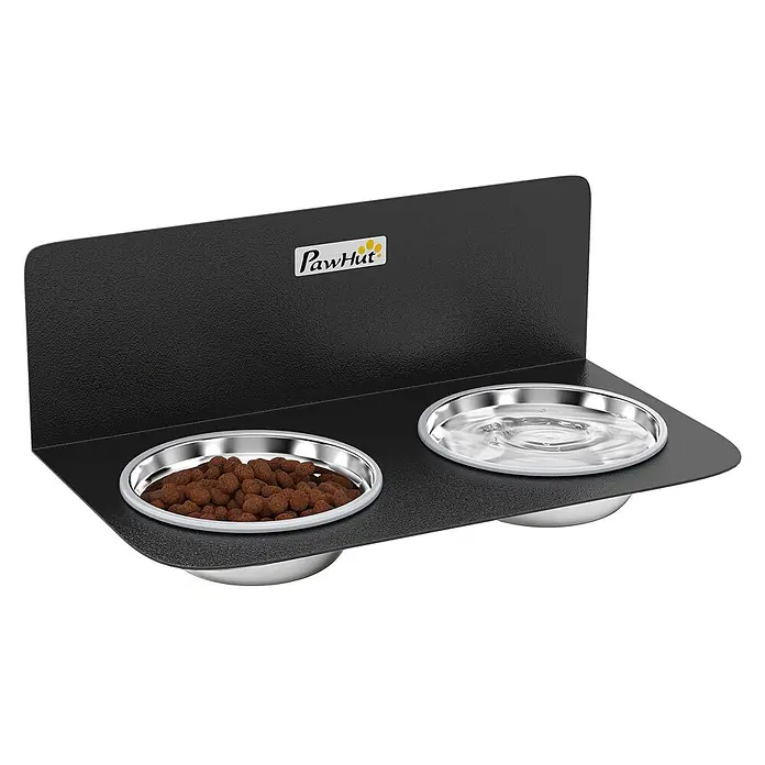 PawHut Hundenapf Schwarz 42L x 23,5B x 14H cm - 