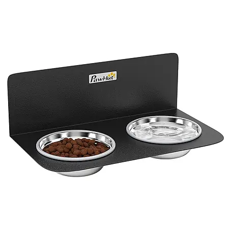 PawHut Hundenapf Schwarz 42L x 23,5B x 14H cm