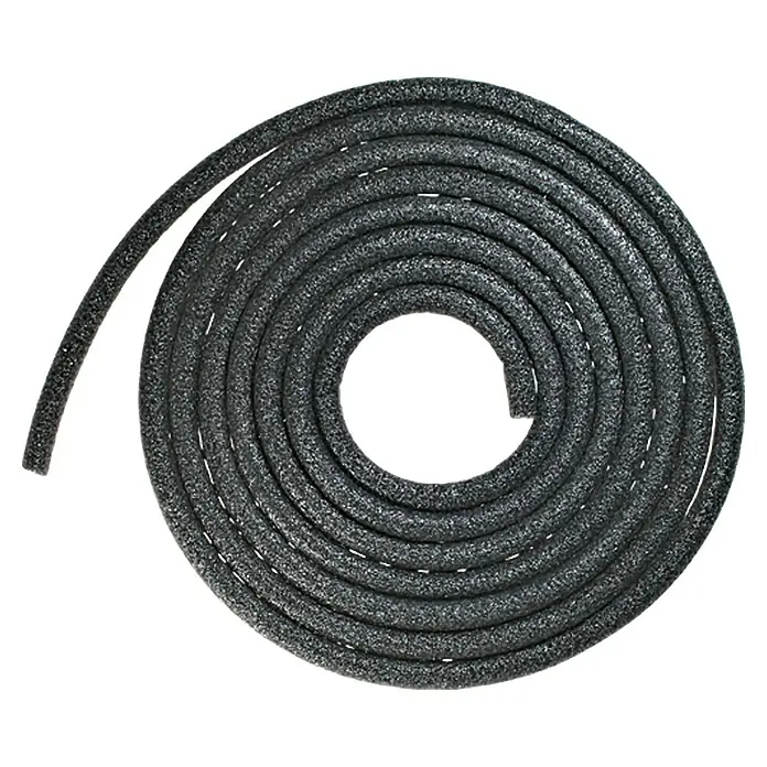 Solid Elements FugenfüllprofilDurchmesser: 10 mm, Länge: 5 m - Eine Rolle aus grauem Dichtungsband, spiralförmig aufgerollt. Ideal zum Abdichten von Fenstern und Türen.