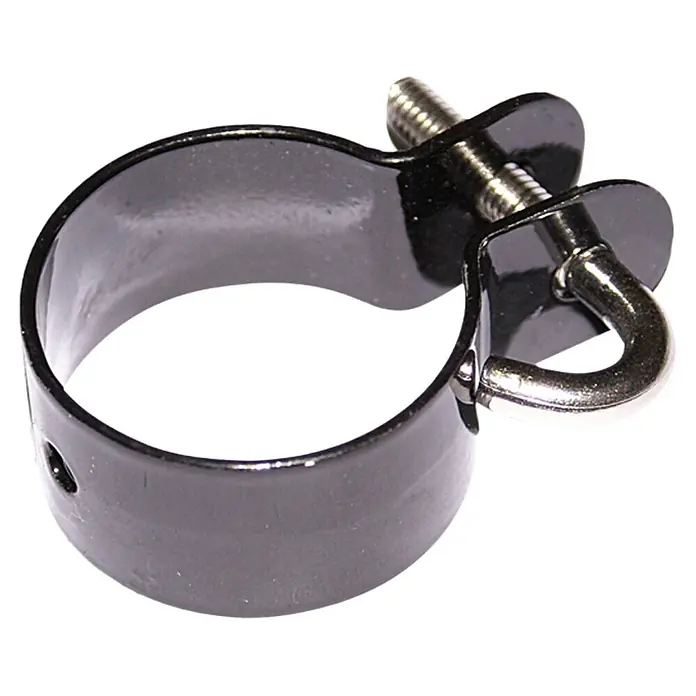 Hadra Zaunschelle - Durchmesser: 40 mm, Schwarz - Diagonale Ansicht
