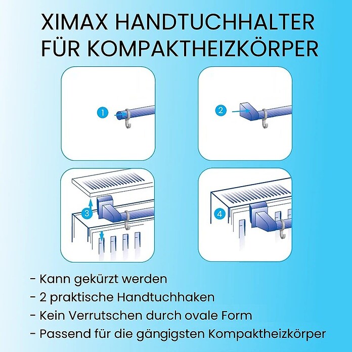 HANDTUCHHALTER 540MMCHROM F.HEIZKOERPER