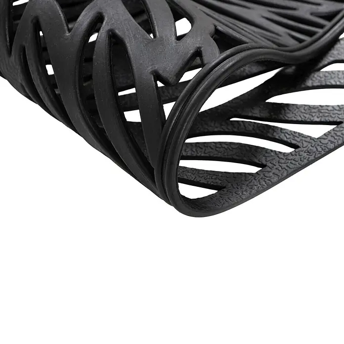 Fußmatte Everyday 225 - 75 x 45 cm, Schwarz, Material Nutzschicht: 100 % Gummi - Schwarze Gummifußmatte für das Auto mit gewelltem Gitterdesign und texturierter Oberfläche.