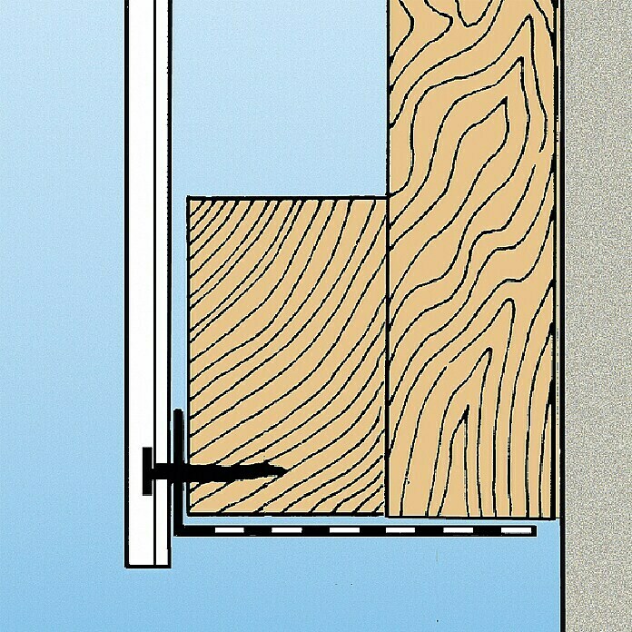 BaukulitVox Basic-Line LüftungsprofilWeiß, 2.500 x 70 x 30 mm Use Shot