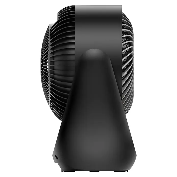 Dreo Calefactor cerámico 715 - 2.000 W, Negro, 19,3 x 28,9 x 33,3 cm - Ventilador circulador de aire negro con rejilla de lamas y base elegante y cónica.