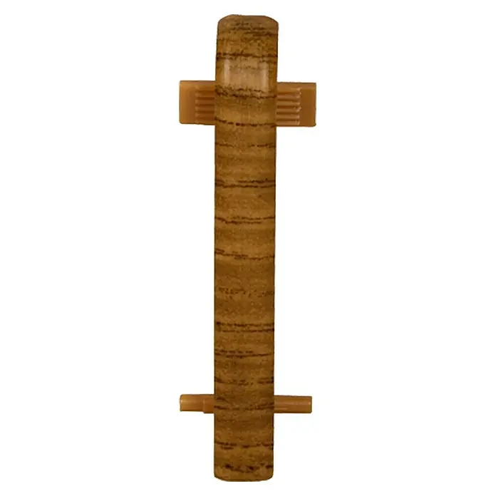 Profiles and more Übergangskappe FU60L - Eiche Dunkelbraun, 2 Stk. - Nahaufnahme eines Kratzbaum-Ersatzpfostens aus Holz, ideal für Katzen zur Krallenpflege und zum Spielen.