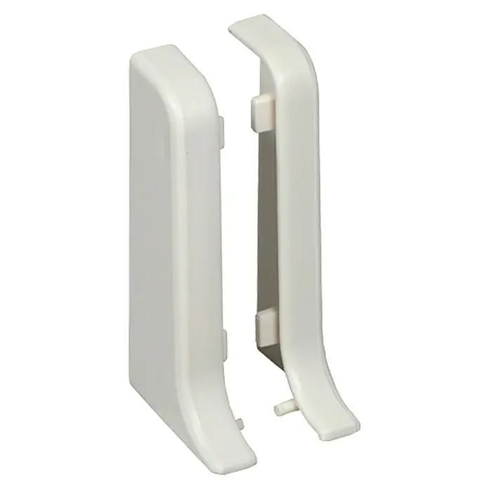 Profiles and more Endkappe KU050 - Weiß, 2 Stk. - Zwei weiße Abdeckungen für Heizungsrohre, ideal um Heizkörperinstallationen zu verbergen und das Erscheinungsbild zu verbessern.