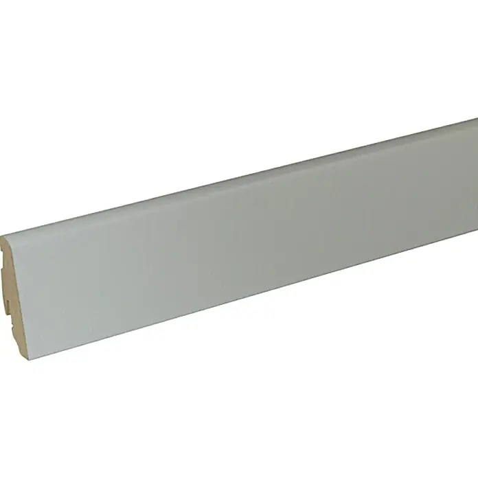 Sockelleiste FU60L Weiß - 240 cm x 19 mm x 58 mm, MDF, Weiß - Weiße Fußleiste, ein elegantes Detail für jeden Raum, bietet einen sauberen Übergang zwischen Wand und Boden und schützt vor Beschädigungen.