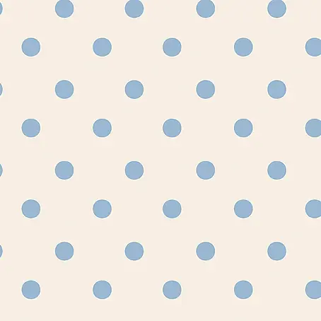 Cath Kidston Vliestapete Button Spot (Weiß/Blau) 10 x 0,52 m