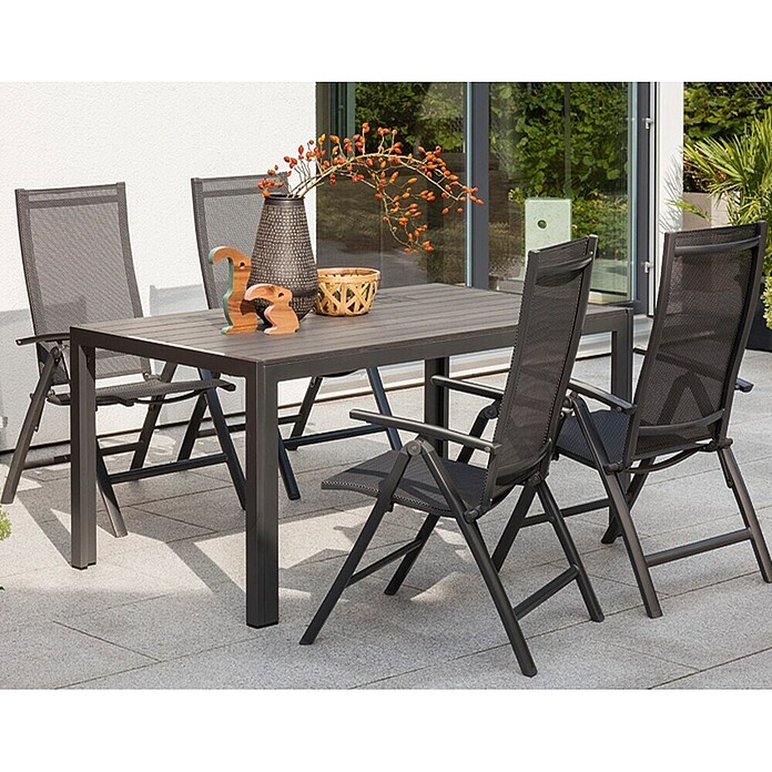 Sunfun Maja Sillón de posiciones (Color: Antracita, Ancho: 61 cm)