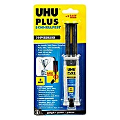 UHU plus schnellfest 2K-Epoxidharzkleber Doppelkammerspritze (15 g, Transparent (getrocknet), Lösemittelfrei)