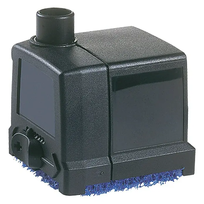 Oase Statuen-Zimmerbrunnenpumpe Aquarius Universal 440 I - 5 W, Max. Fontänenhöhe: 75 cm - Ein schwarzer Innenfilter für Aquarien, der für sauberes Wasser und eine gesunde Umgebung für Fische sorgt.