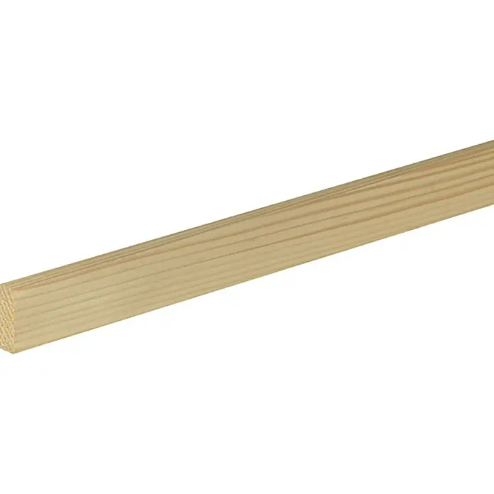 Profiles and more Rechteckleiste - 100 cm x 29 mm x 10 mm, Fichte/Kiefer - Abgebildete ist ein helles, unbehandeltes Vierkantholz, das für Bau- und Bastelprojekte geeignet ist und eine natürliche Holzmaserung aufweist.