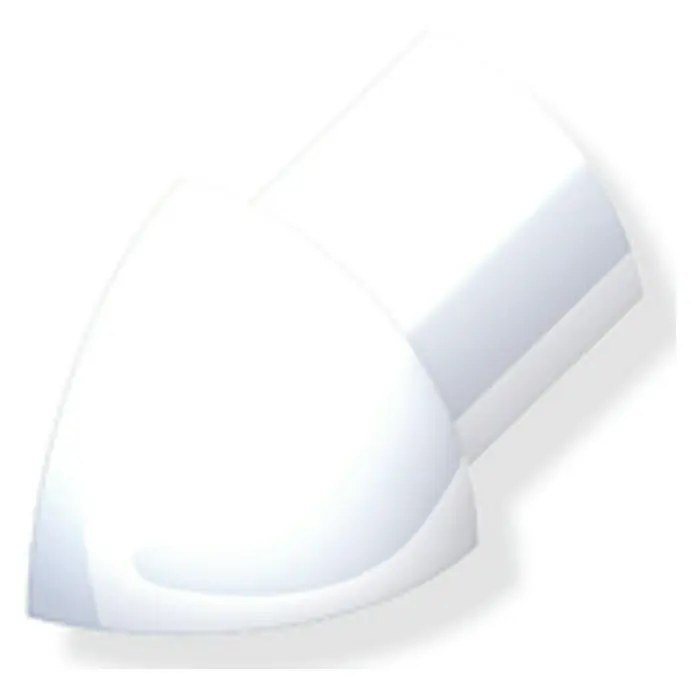 Viertelkreis-Außeneck - Aluminium, Chrom, 10 mm - Weißer Rohrbogen zur Verbindung von Rohren in einem 90-Grad-Winkel. Ideal für Sanitär-, Heizungs- und andere Rohrinstallationen.