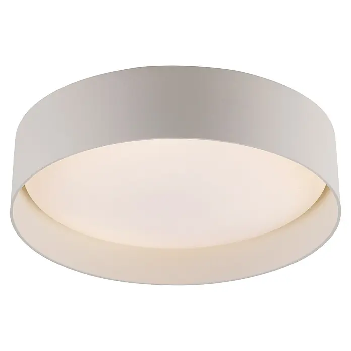 Just Light LED-Deckenleuchte rund Tavoli - 10 W, Ø x H: 28,5 x 7 cm, Sandbrise, Neutralweiß - Runde weiße LED-Deckenleuchte mit beleuchtetem Diffusor.