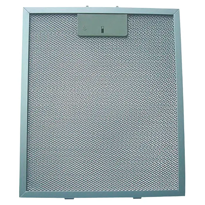 Respekta Fettfilter MIZ 2011 - Metall, 3 Stk., Passend für: Respekta Dunstabzugshaube CH 22068 IX - Rechteckiger Metallgitter-Fettfilter für Dunstabzugshauben mit grauem Verschluss oben.