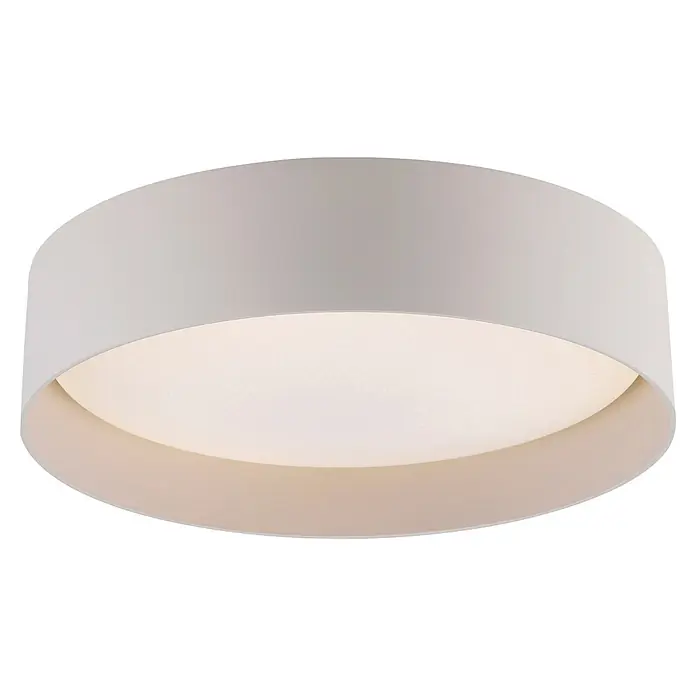 Just Light LED-Deckenleuchte rund Tavoli - 10 W, Ø x H: 28,5 x 7 cm, Sandbrise, Neutralweiß - Weißer runder Deckenleuchte mit warmem Lichtdiffusor.