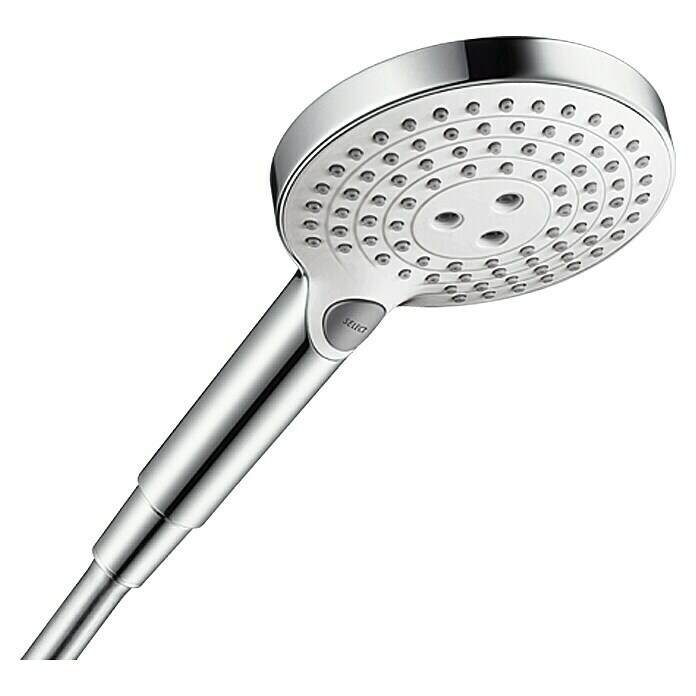 Hansgrohe Handbrause Raindance Select S120Durchmesser: 12,5 cm, Anzahl Funktionen: 3 Stk., Select-Taste, Chrom Left Side View