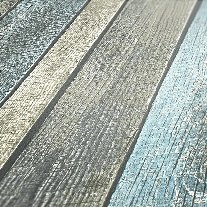 Tapete Holz Mateo M1-No.56 Vliestapete Blau Grau Tapeten in Holzoptik - 