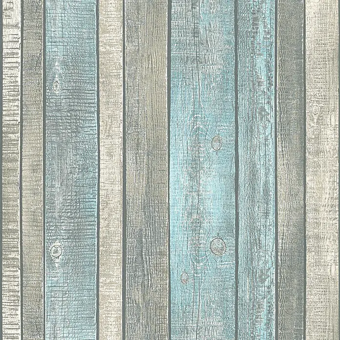 Tapete Holz Mateo M1-No.56 Vliestapete Blau Grau Tapeten in Holzoptik - 