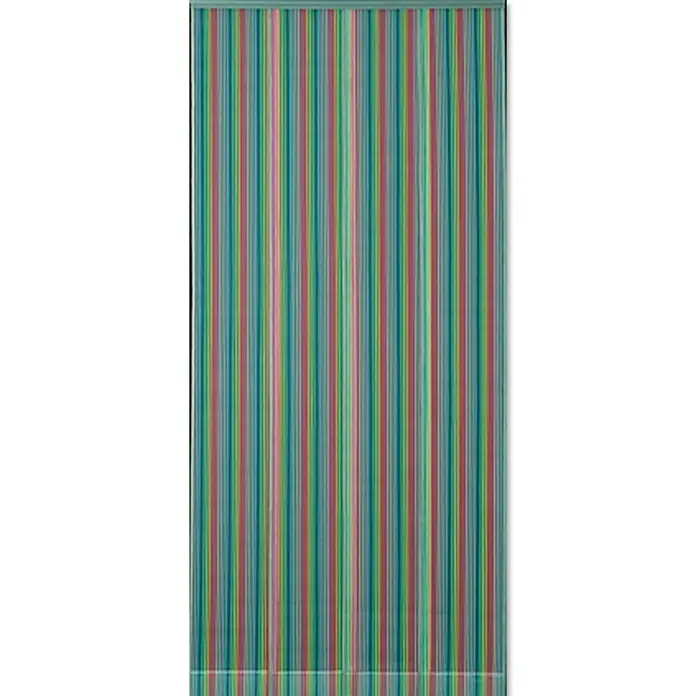 Dekovorhang Moskito Fresh - Grau/Bunt, 90 x 200 cm - Abgebildet ist ein farbenfroher Türvorhang mit bunten Streifen. Der Vorhang ist ideal als Deko und Insektenschutz geeignet.