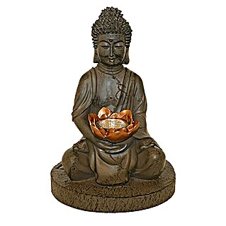 Globo Solarlamp Buddha (IP44, Kunststof, Aantal leds: 1 st., Lichtkleur: Neutraal wit)
