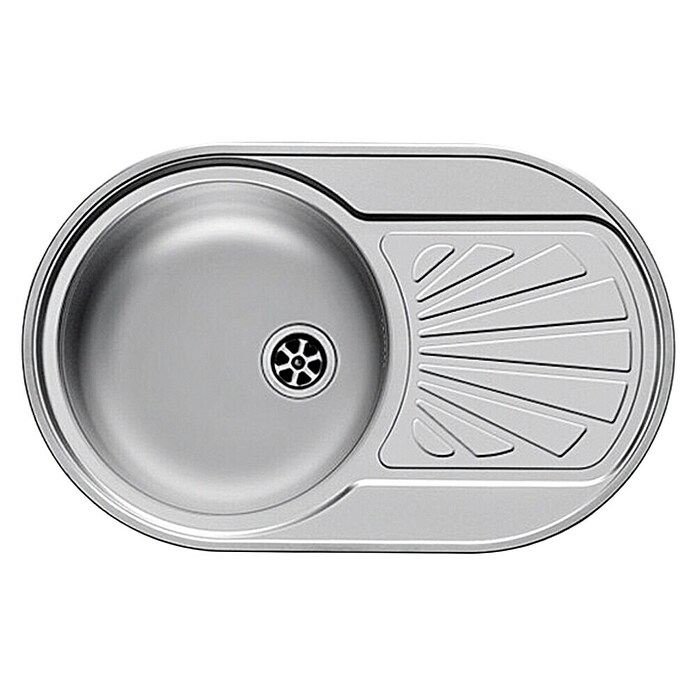 Admiral Fregadero encastrable Single (76,5 x 48 cm, Acero inoxidable)
