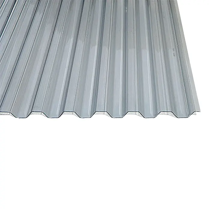 Carport Berlin - Einzelcarport - Graue, gewellte Kunststoffplatte, ideal für Bauprojekte. Sie ist leicht transparent und vielseitig einsetzbar.