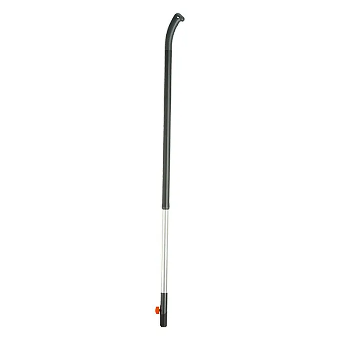 Gardena Combisystem Aluminiumstiel Ergoline 130 - Schwarz/Silber, Material Griff: Kunststoff - Teleskop-Verlängerungsstiel mit gebogener Spitze, ideal für Gartenarbeiten und schwer zugängliche Bereiche. Anpassbare Länge für flexible Nutzung.