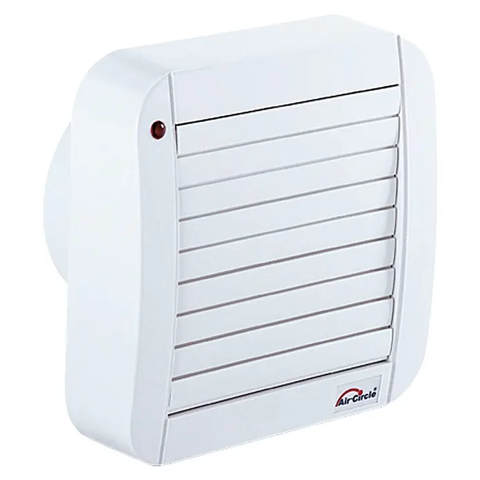 Air-Circle Wandventilator Air Style - Weiß, 10 cm, Timer - Diagonale Ansicht